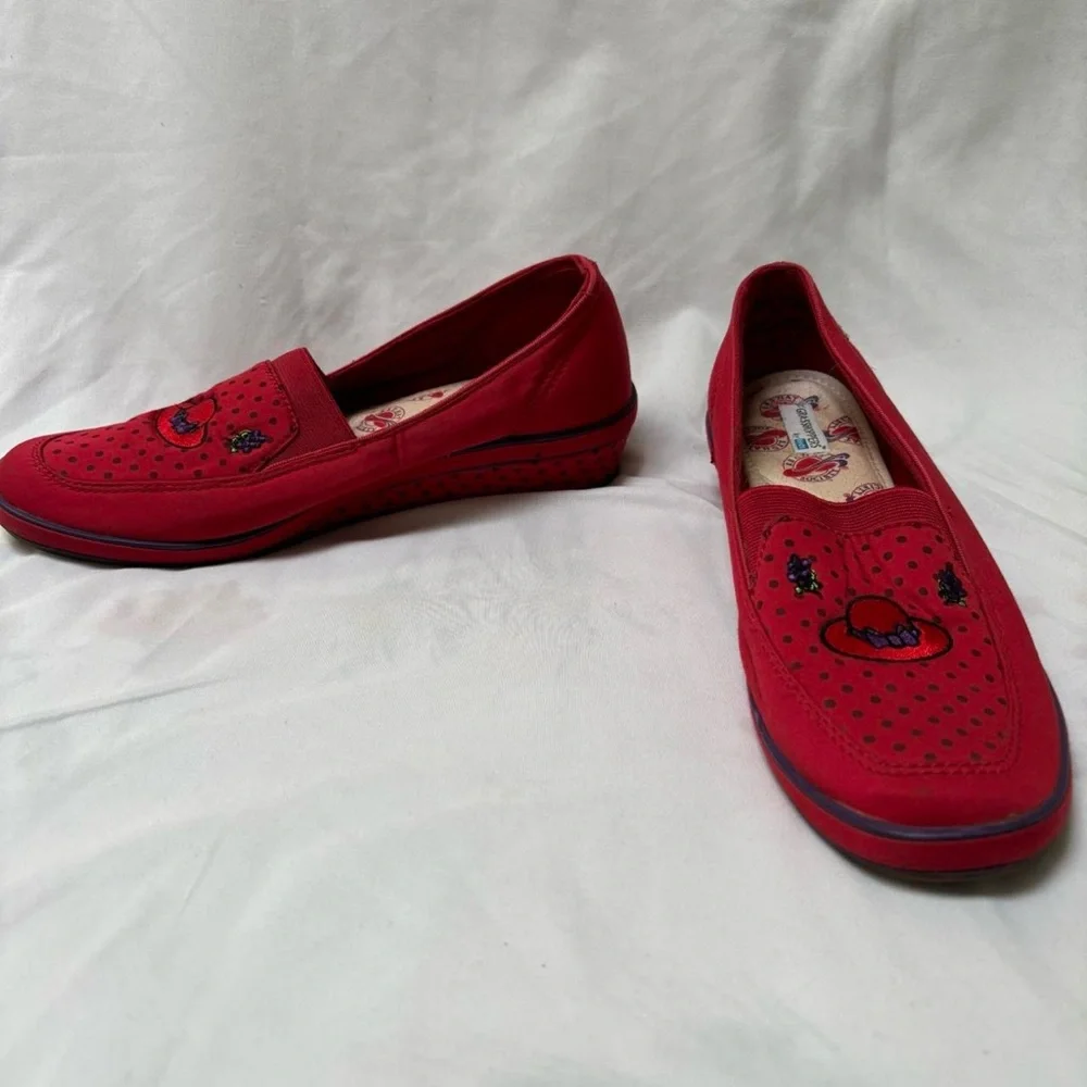 Keds Red‎ Embroidered Women's Flats